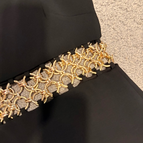 Alexis New Gaudy Golden Ring Cut Out Crepe Mini Dress Size L - Picture 9 of 16